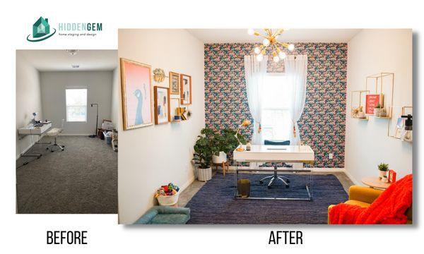 Before & After - Home Office, Interior Decorating, Las Vegas, NV