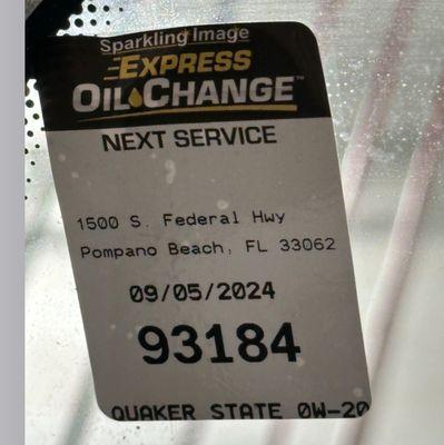 Sparkling Image Express Oil Change