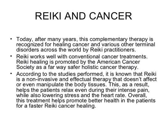 Reiki can be used to alleviate the effects of Radiation Therapy in Cancer patients