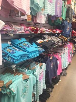 Kids clothing section