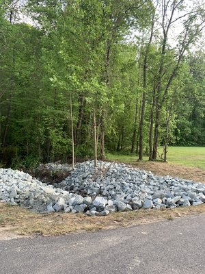 Creek crossing clean up for the the town of Lewisville.