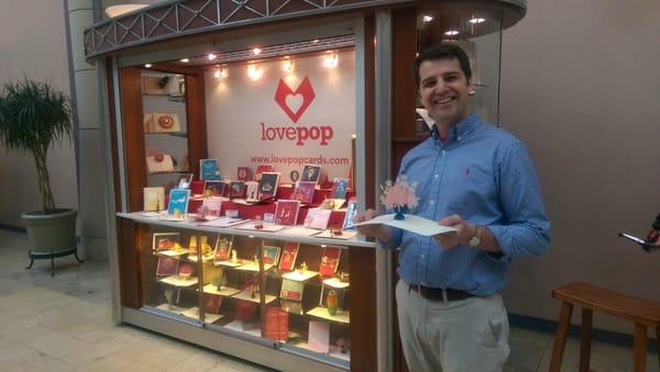 lovepop cards kiosk at The Shops at Prudential Center