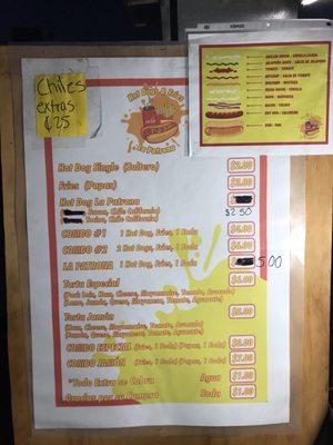 Menu- They have great prices!!!