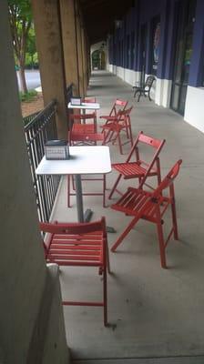 Outside tables and chairs