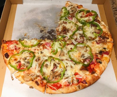 Large house special pizza