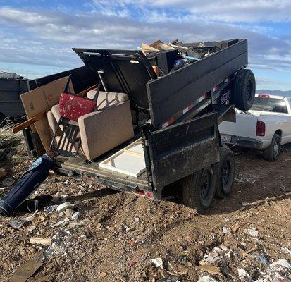 Dumping at the landfill