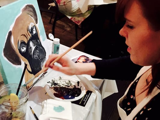 Paint your pets portrait at the Dog & Bull while helping animals in need.