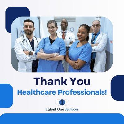 Behind every successful healthcare team are unsung heroes! 

 Today, Talent One Services is celebrating the incredible dedication and r