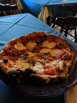 10 in Marguerita wood fired pizza $13. Nice to share provided you have something else on the side like a salad or maybe clams.