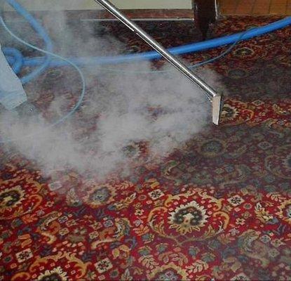 Mexican restaurant.  Look at that healthy steam getting those carpets clean