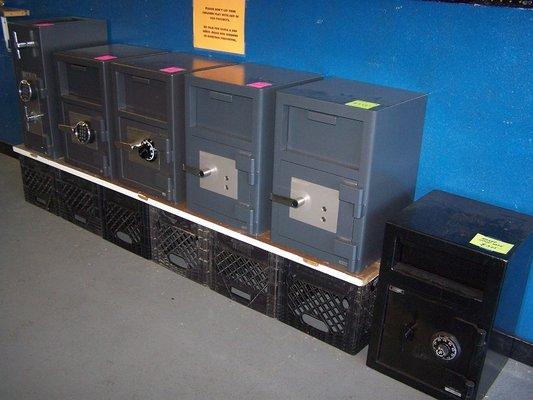 Money drop safes in stock.