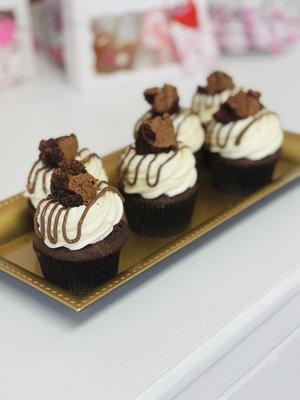 Chocolate Nutella brownie cupcakes