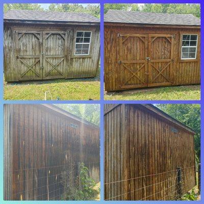 Rejuvenating this weathered shed.