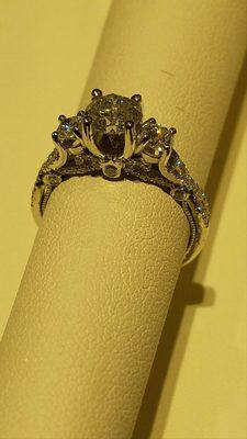 Custom engagement ring.