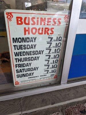 Business hours