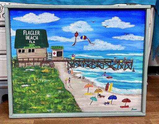 Pier painting by Susie C.