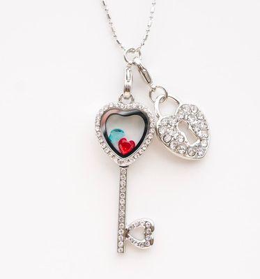 Floating locket key to my heart