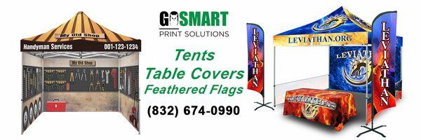 Call Us For More Information on our Full Colored Tents and Table Covers!