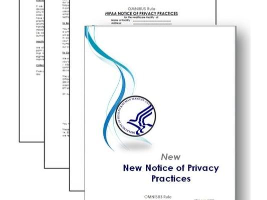 HIPAA Omnibus Rule  Notice of Privacy Practices (BOOK BOUND Version for Reception Room)