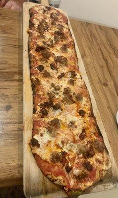 Super large pizza to share