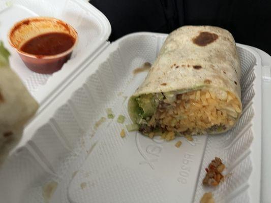 Steak burrito