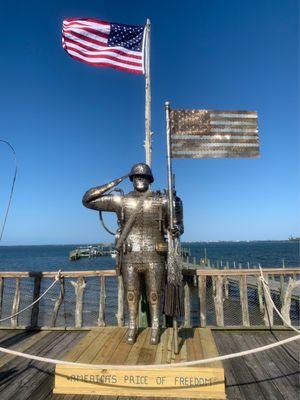 Charlie Sembler did this amazing art work - a tribute to those that served - moving & beautiful.  #Sembler dock, Sebastian FL