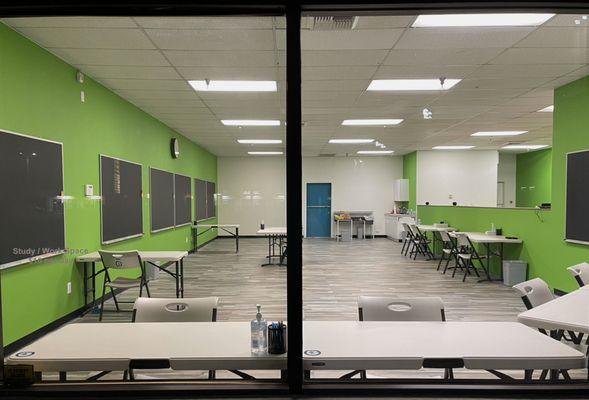 Our spacious study lounge provides plenty of personal space for each student.