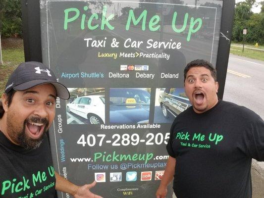 2 Pick Me Up Drivers exited to see the company's Ads all over Volusia County