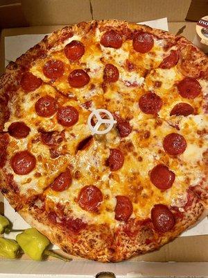 Large 5 cheese Pizza with pepperoni