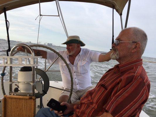 Sailing  with: Captain Roger was a wonderful experience for my cousins first sailboat ride! Call 228.257.1777  Yvonne W. Parr