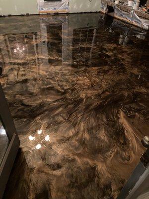 Metallic  epoxy flooring