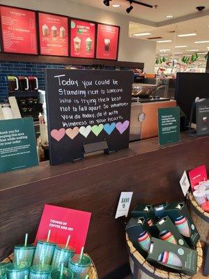 Nice saying in target Starbucks