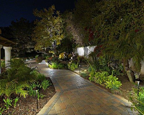 Floor landscape lighting installation in Irvine