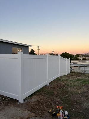 Vinyl fence