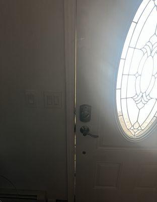 You can see daylight when the door is closed and mode on the top of the door too