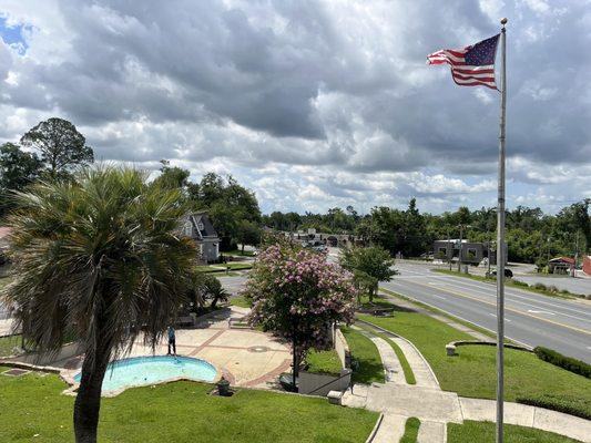 View from the second floor balcony