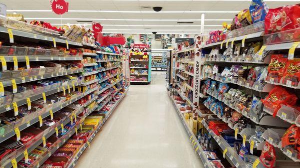 Inside candy aisle