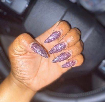 We pride ourselves on quality over quantity...one month old nails...no lifting or cracks.