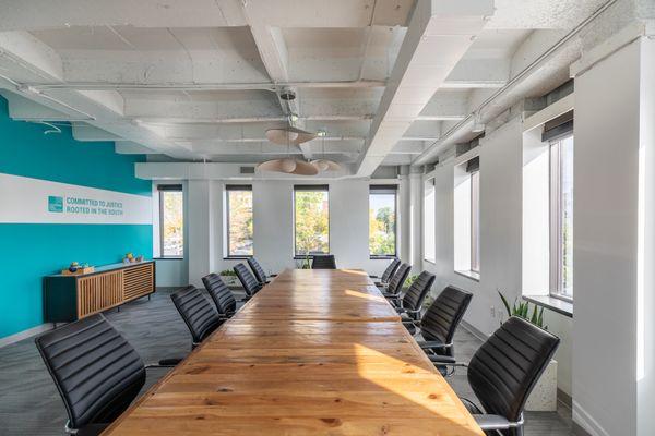 Office conference room for Laughing Gull Foundation in Durham, NC