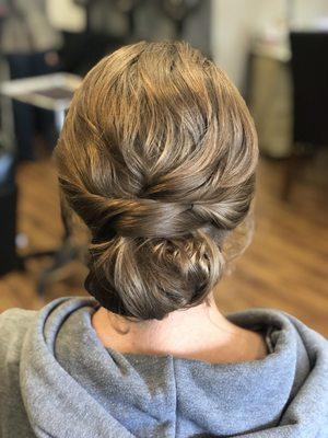 Prom updo from behind