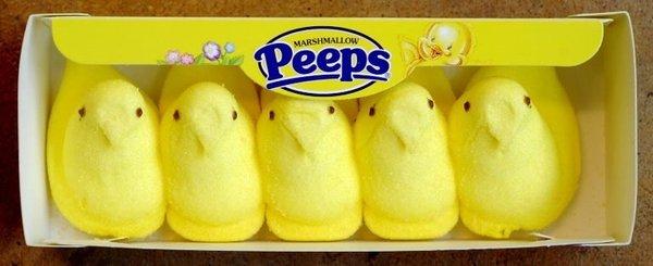 Peeps aren't so cheap anymore! $1.00 for a 4 pack ((Qty.4) = as opposed to a 4 pack of 4 ROWS.. this year! (Qty.12)