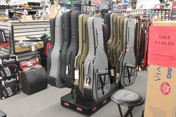 Guitar and bass cases and gig bags