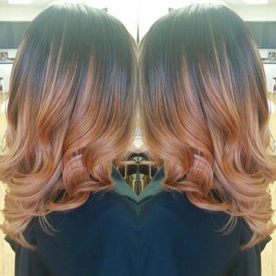 Rose gold ombre