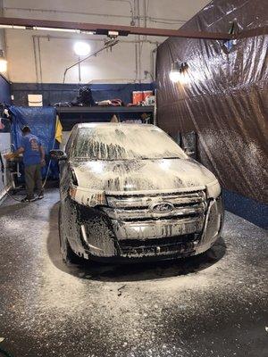 We also offer 100% by hand Carwash