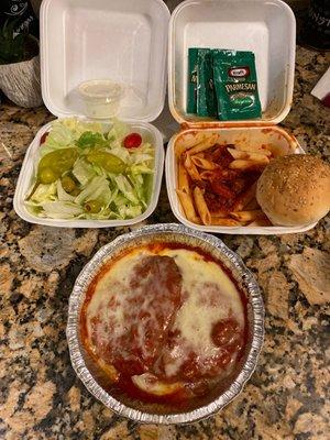 Chicken Parmesan dinner