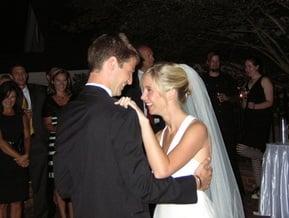 Andrew and Lindsey doing a custom wedding dance.