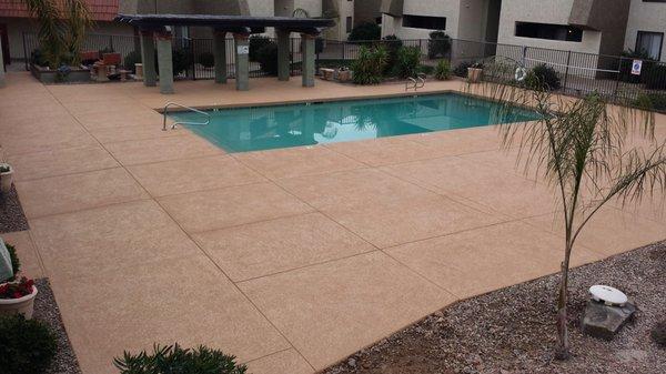 Commercial lace pool deck