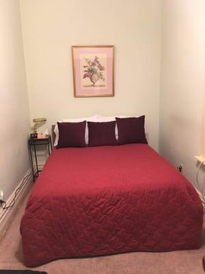 One of the bedrooms in the guest house.