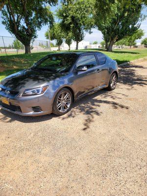 Tim did an amazing job tinting my 2013 Scion TC.