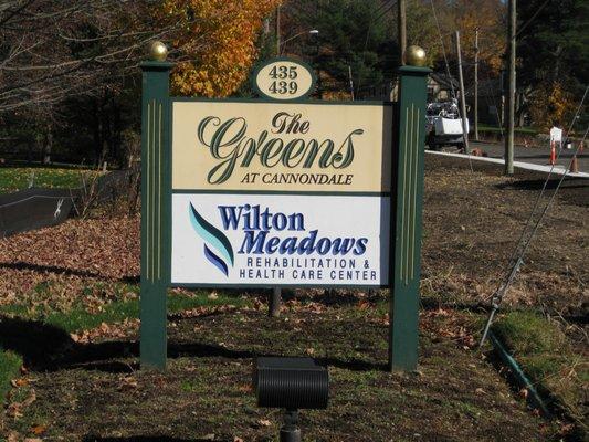 Sign Lighting for Greens At Cannondale / Wilton Meadows